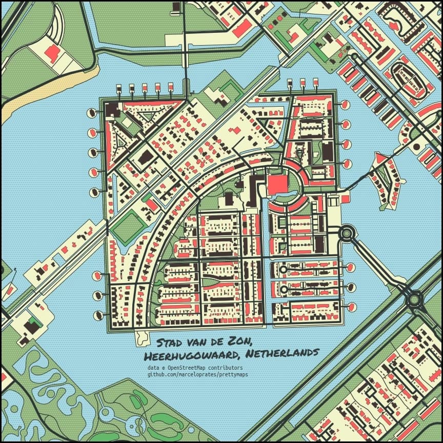 Prettymaps&streamlit：秒出好看的地图海报